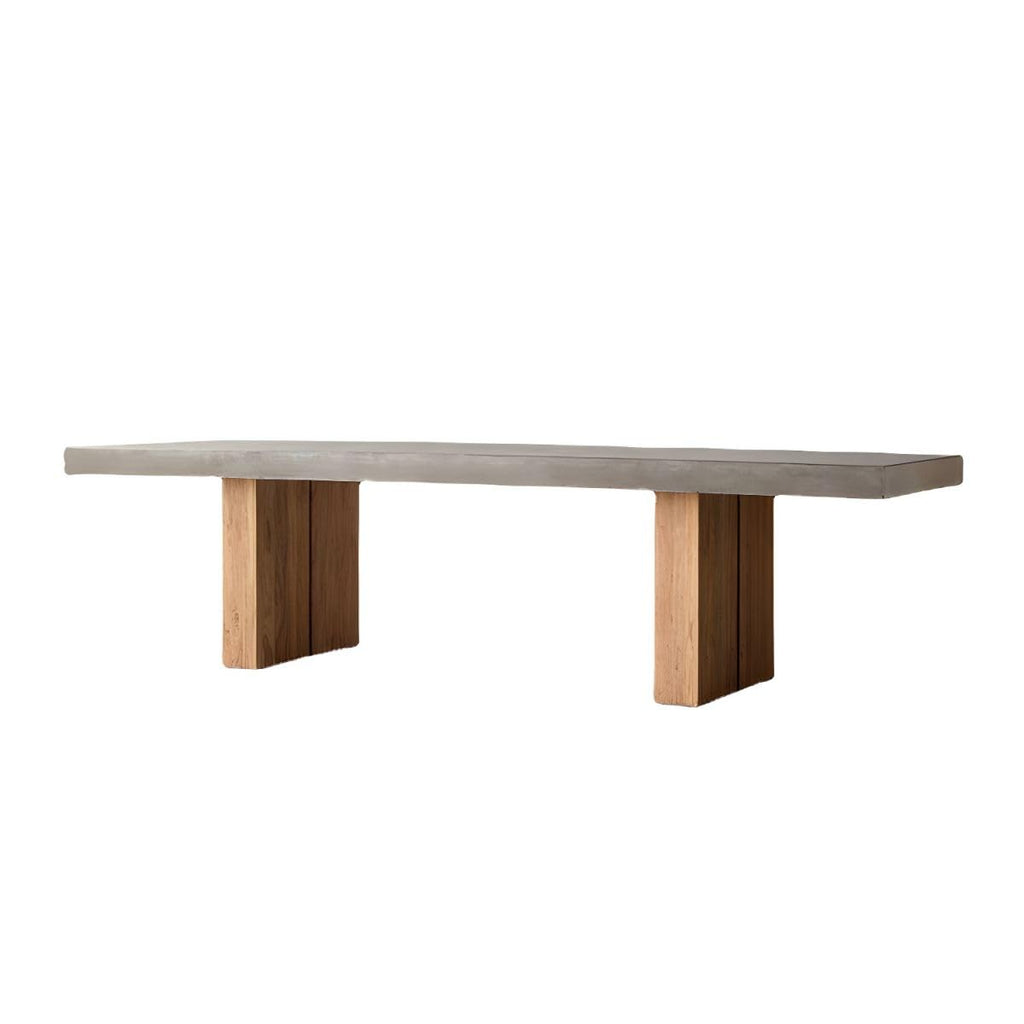 LAKIQ Solid Wood Double-Pedestal Dining Table
