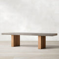 LAKIQ Solid Wood Double-Pedestal Dining Table