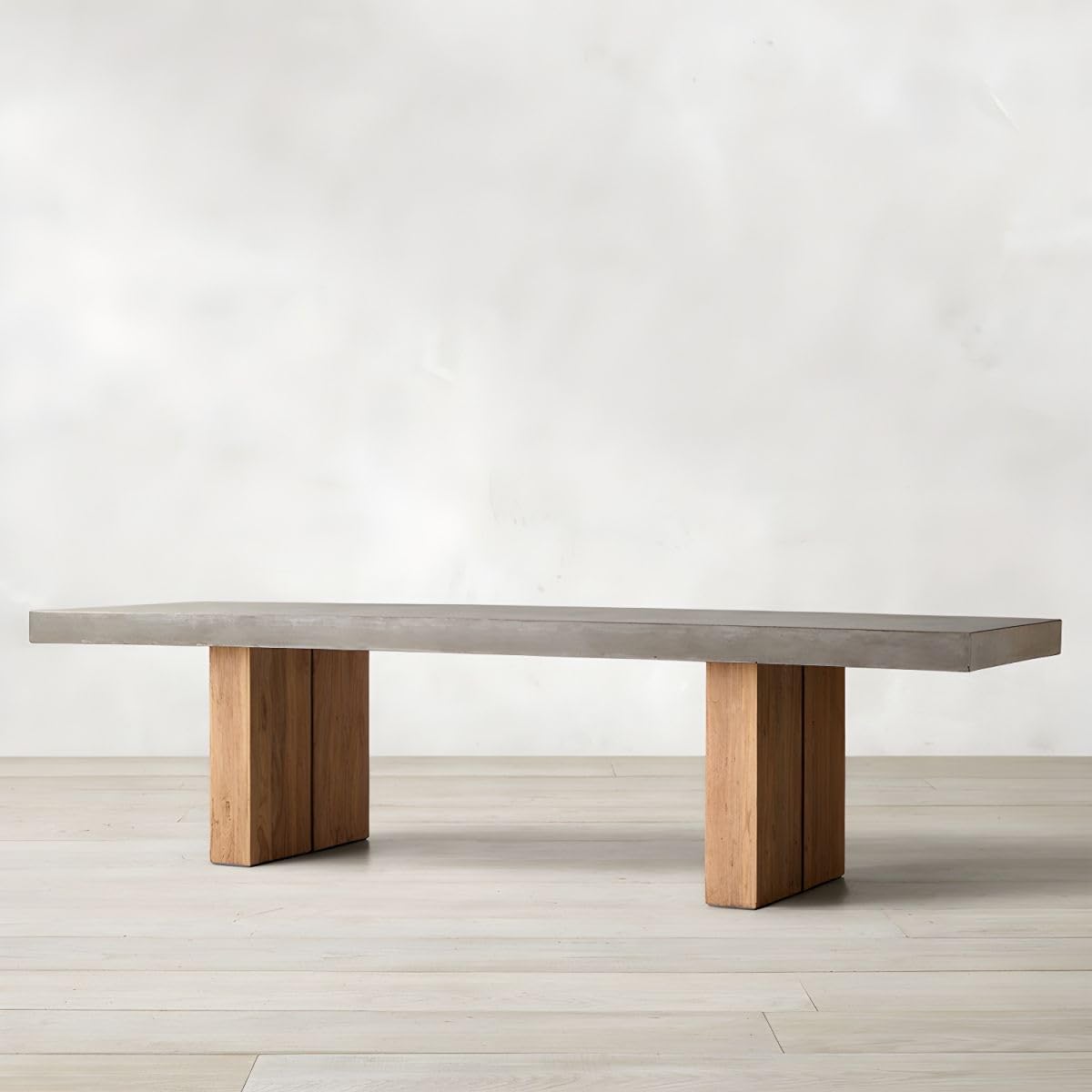 LAKIQ Solid Wood Double-Pedestal Dining Table