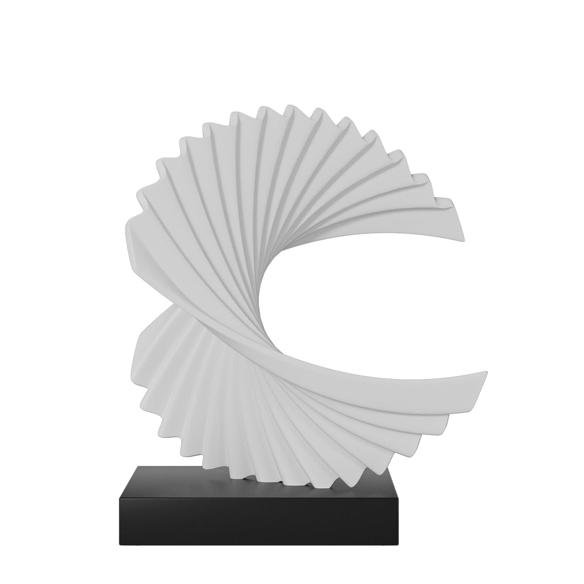 Silver Abstract Wave Sculpture