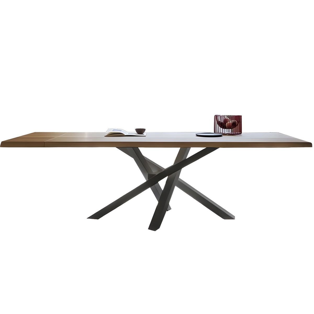 LITFAD Pine and Metal Pedestal Dining Table