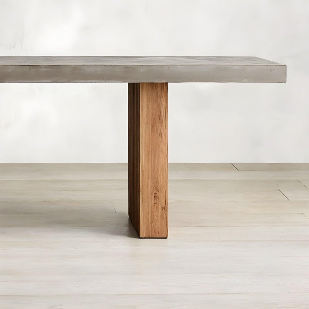 LAKIQ Solid Wood Double-Pedestal Dining Table