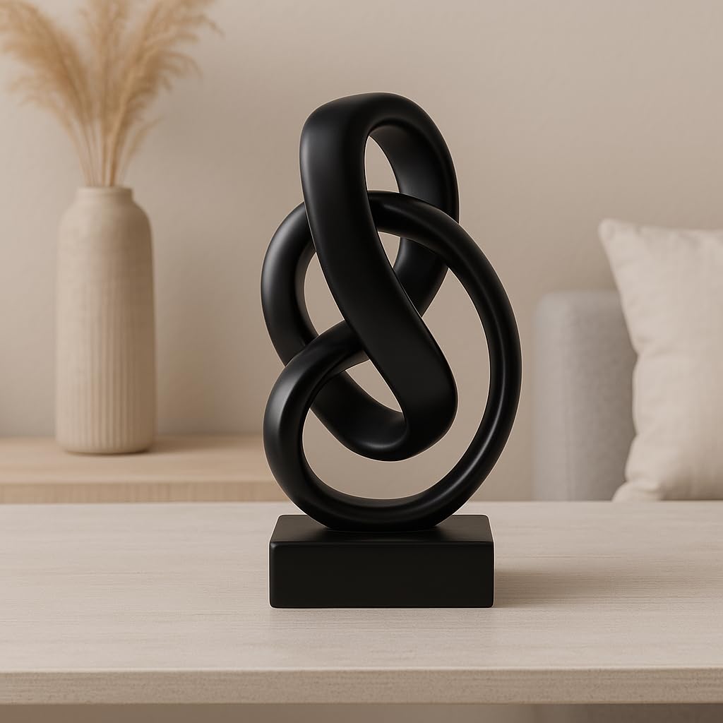 Modern Möbius Knot Resin Sculpture