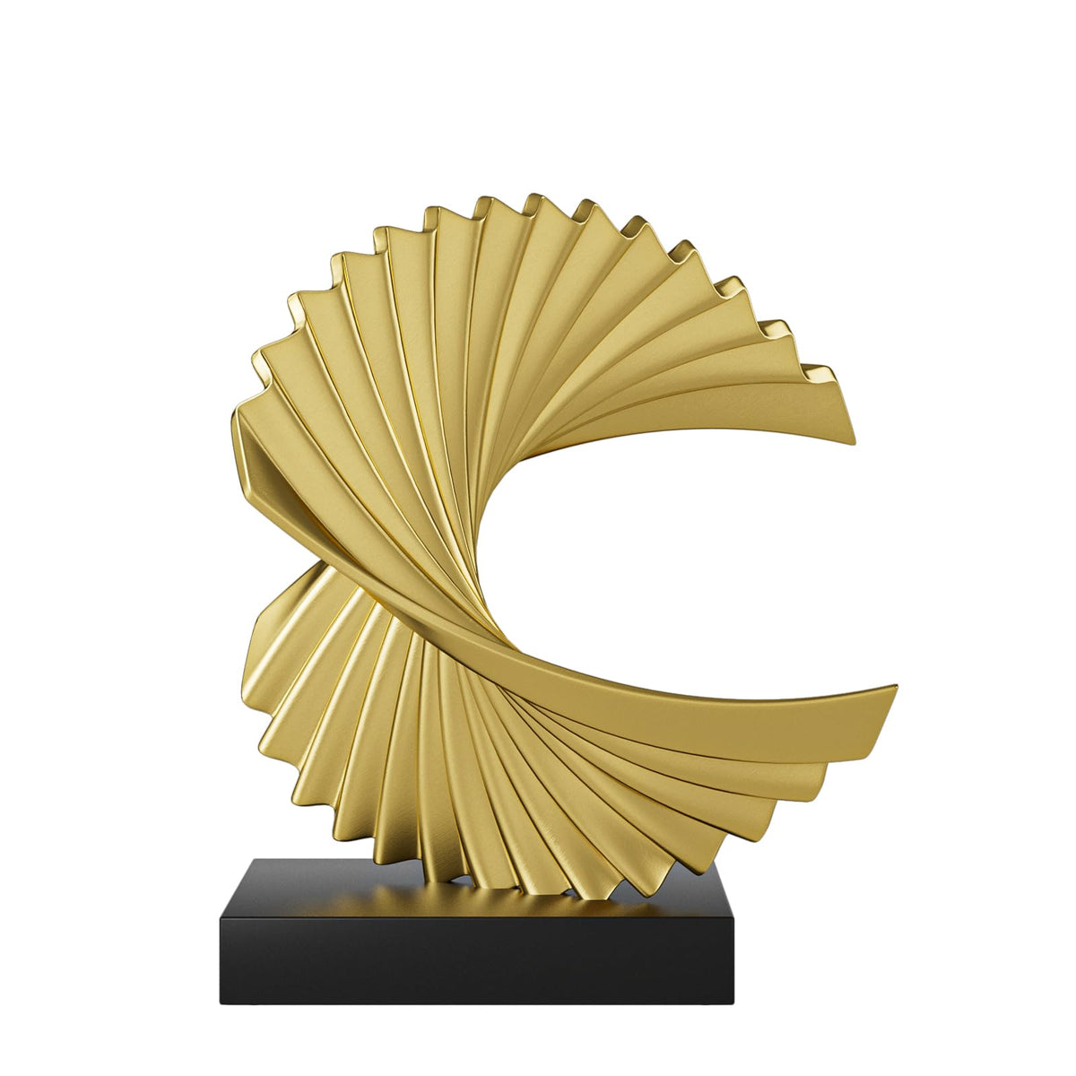 Silver Abstract Wave Sculpture