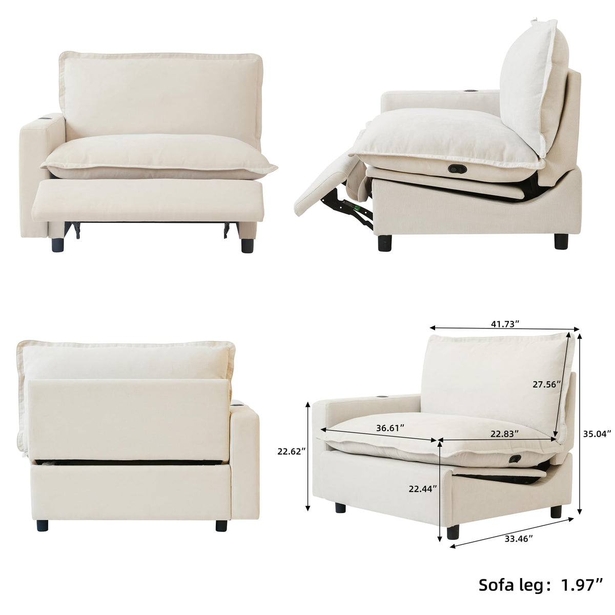 Power-Reclining Modular Sectional Sofa