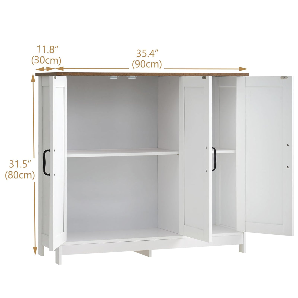 Cozivellia Three-Door Farmhouse Sideboard