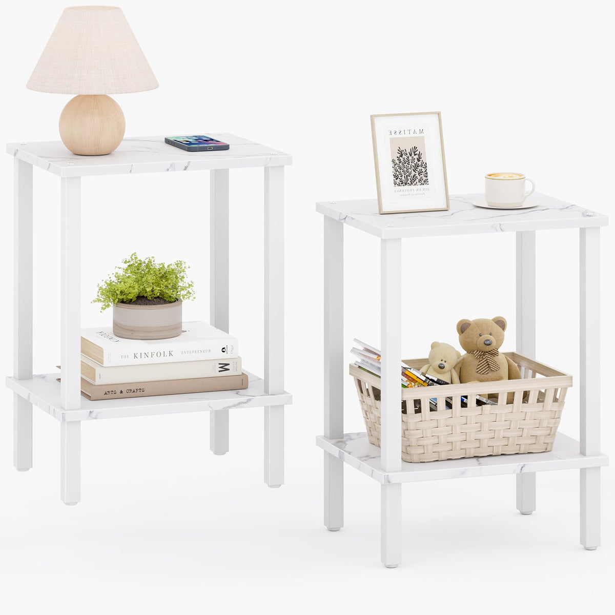 TUTOTAK Two-Tier Side Table