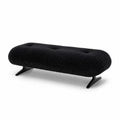 FUNEWBO Curved Bouclé Bedroom Bench