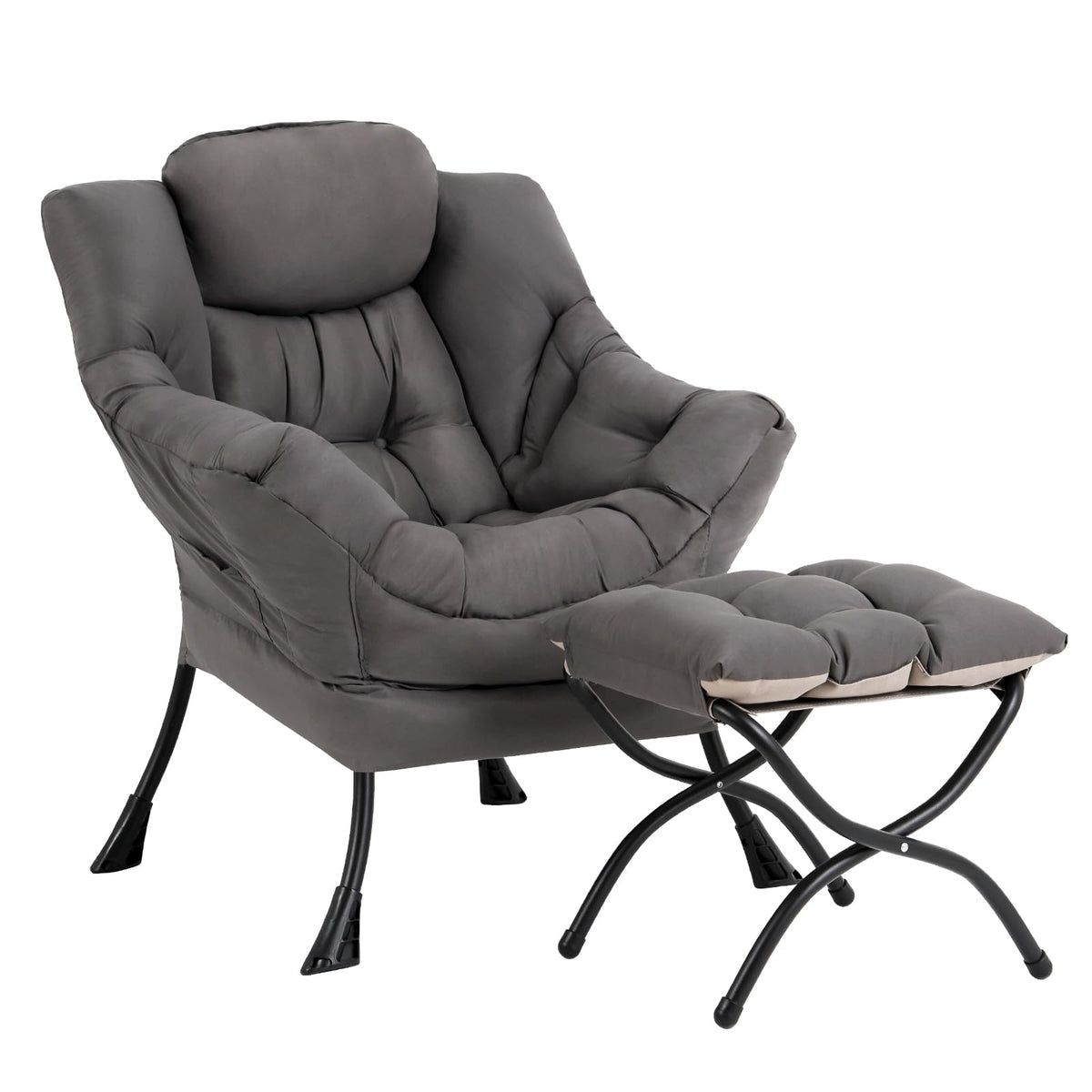 Welnow Lounge Armchair with Ottoman
