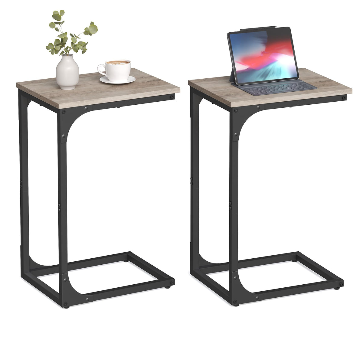 VASAGLE C-Shaped Side Table