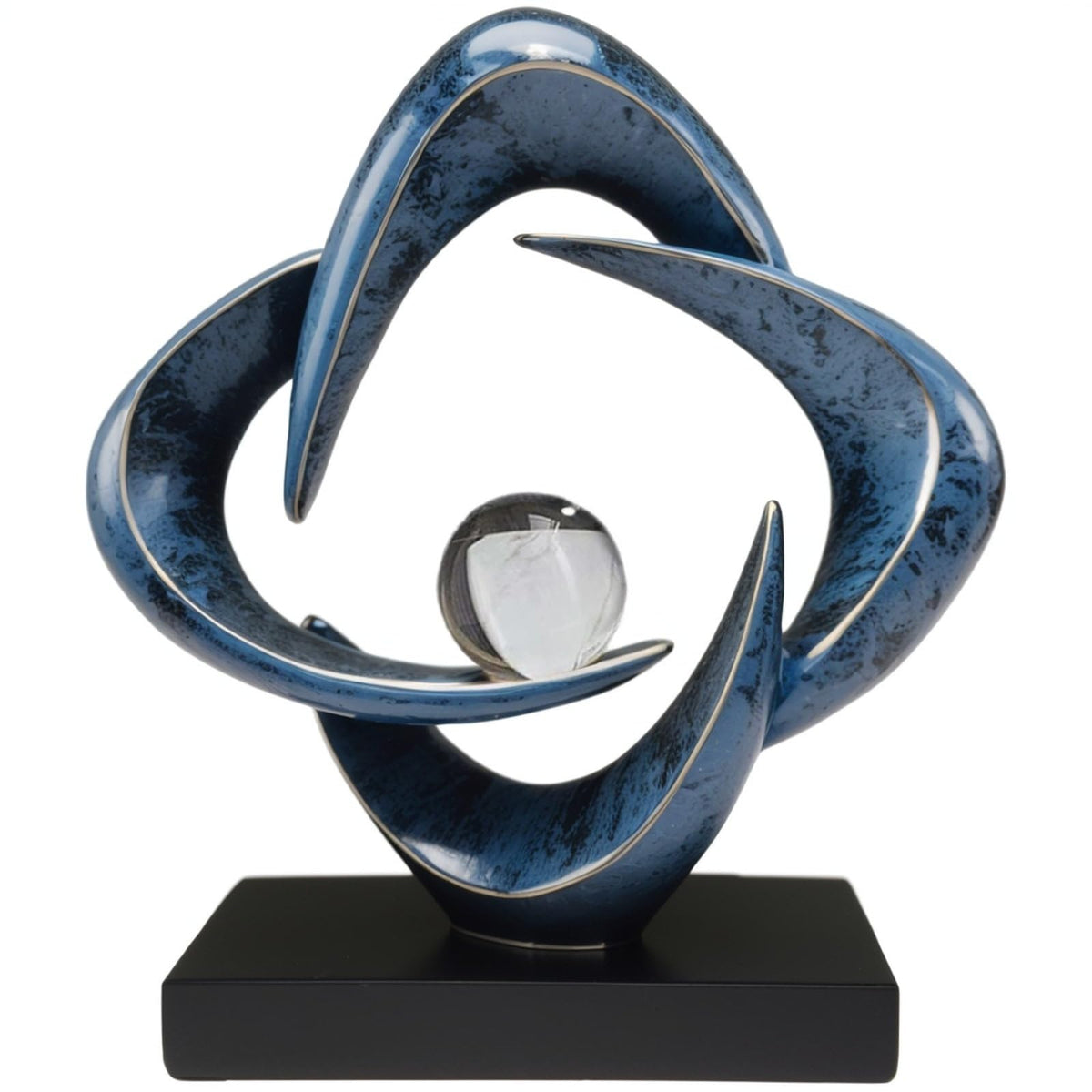 Gold Abstract Resin Sculpture