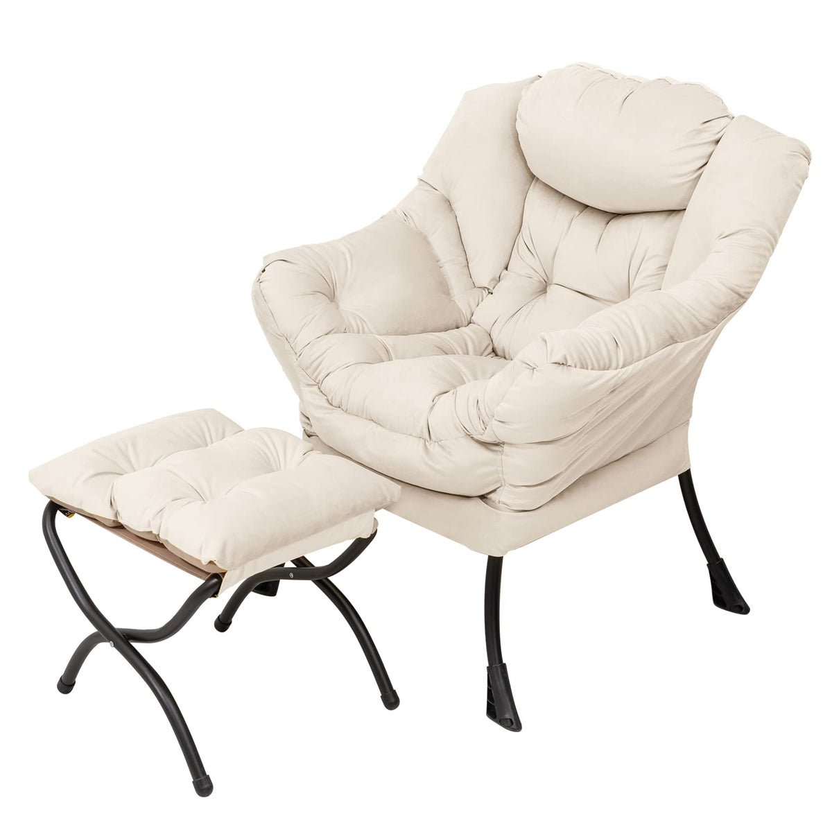 Welnow Lounge Armchair with Ottoman