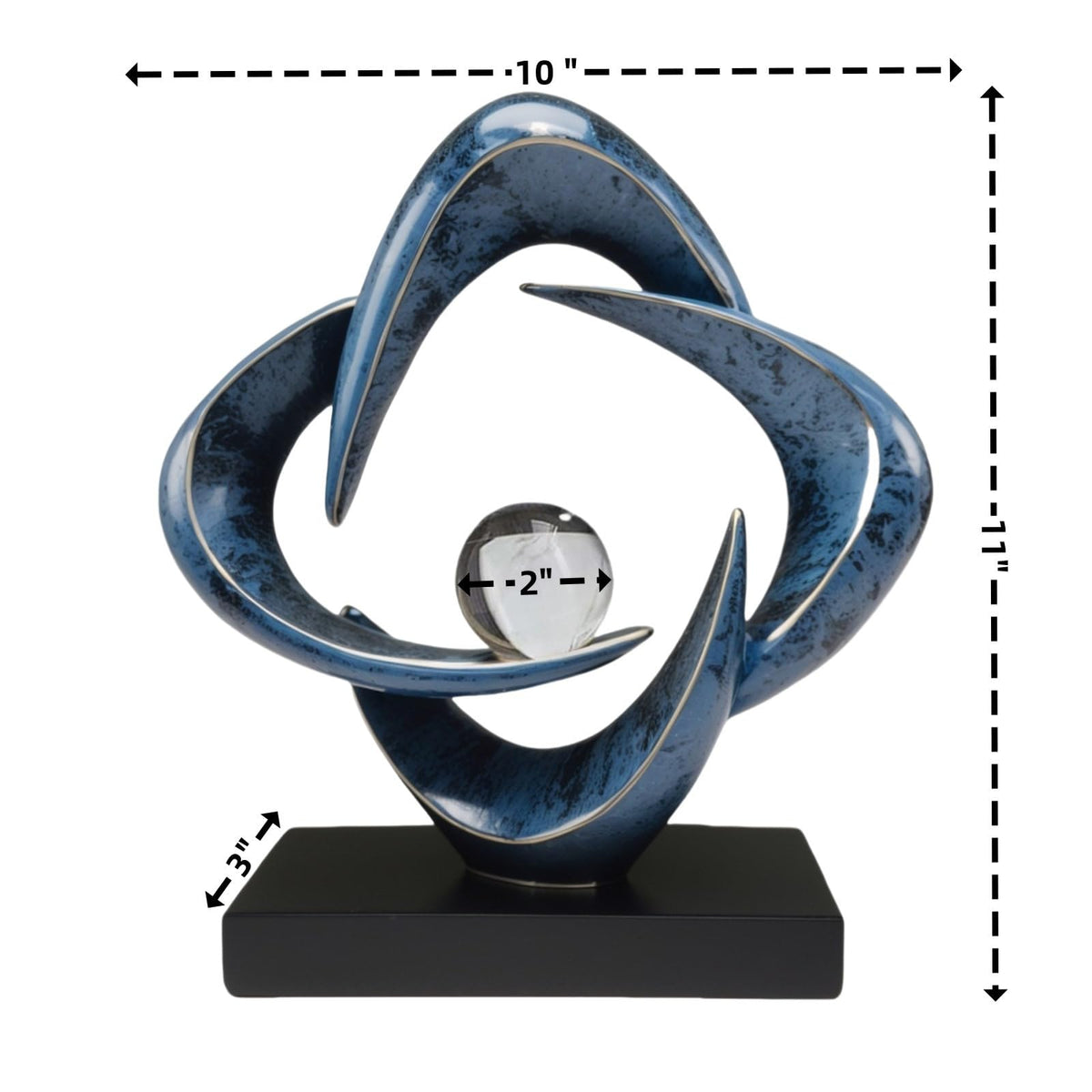 Gold Abstract Resin Sculpture