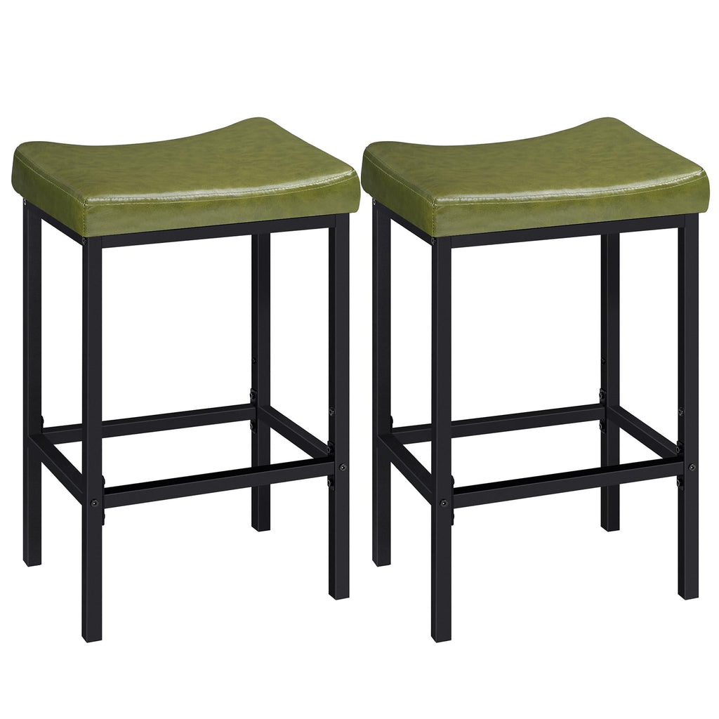 HOOBRO Upholstered Saddle Bar Stools