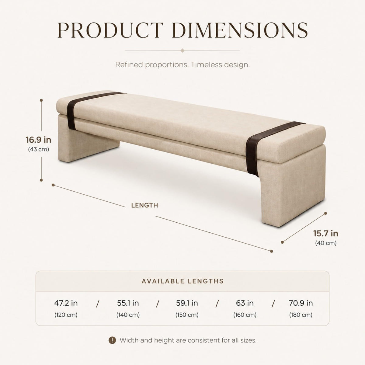 FUNEWBO Solid Wood Padded Bedroom Bench