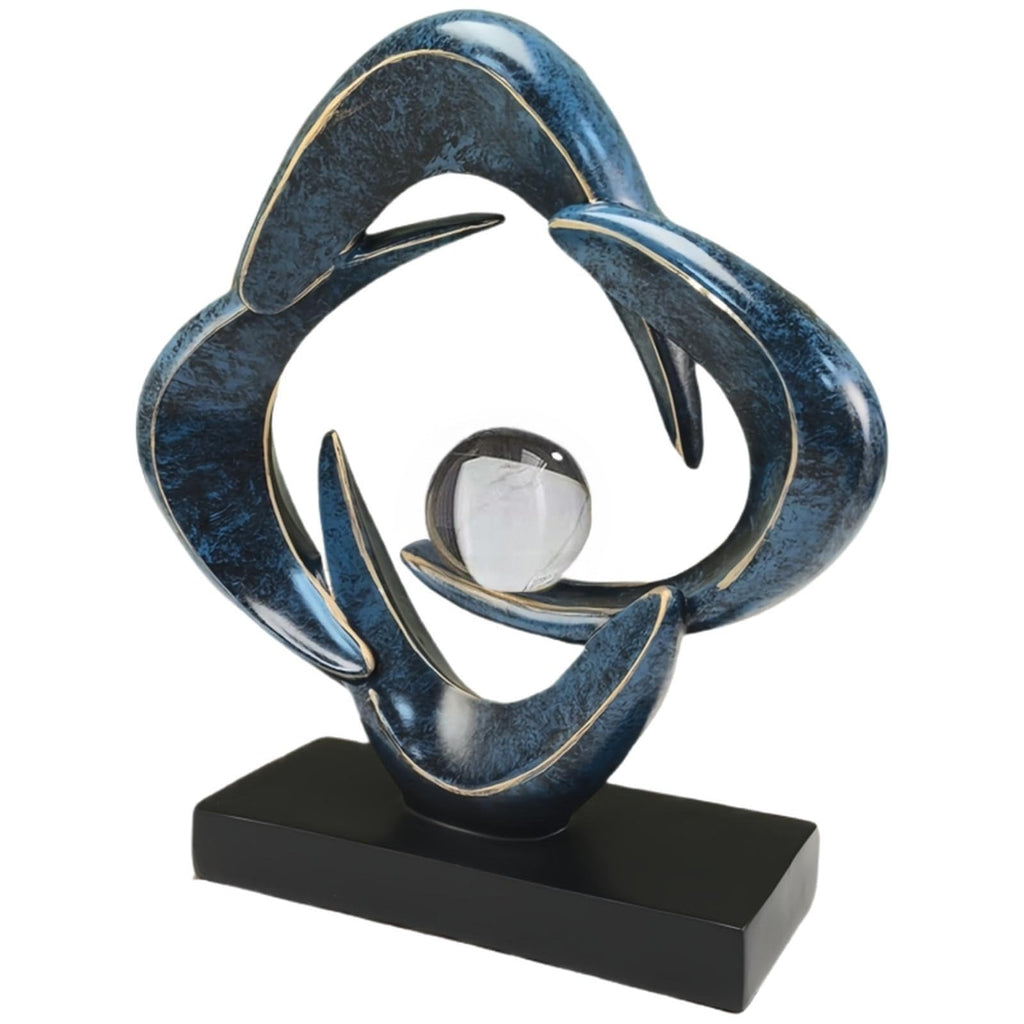 Gold Abstract Resin Sculpture