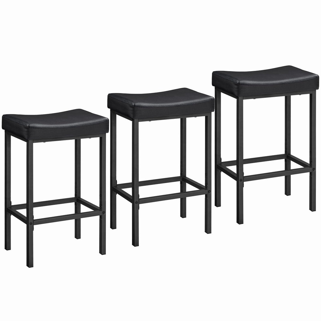 HOOBRO Upholstered Saddle Bar Stools