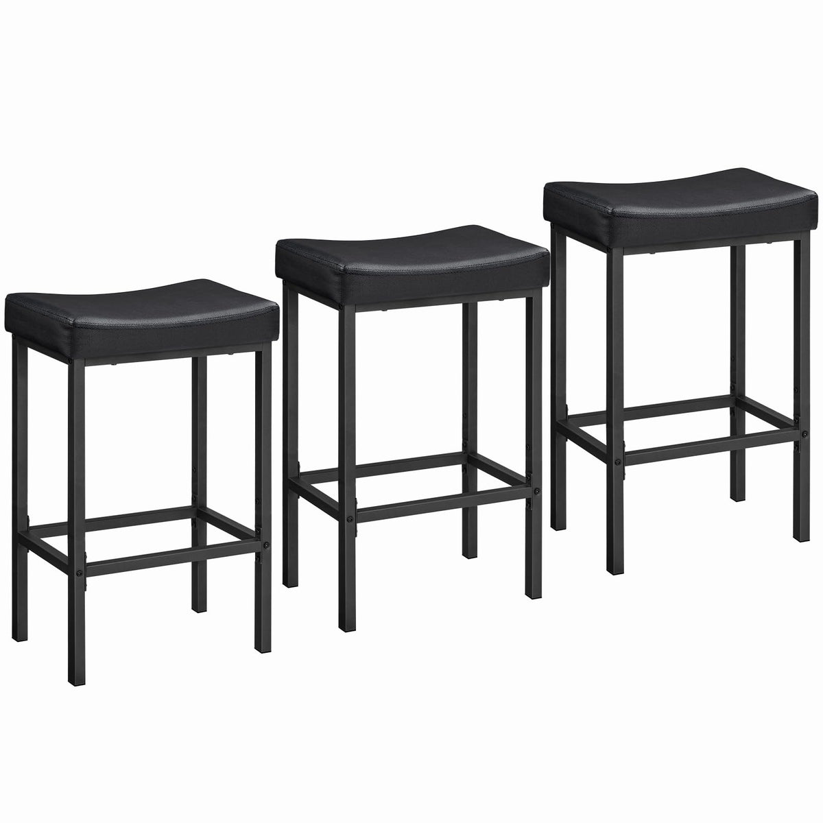 HOOBRO Upholstered Saddle Bar Stools