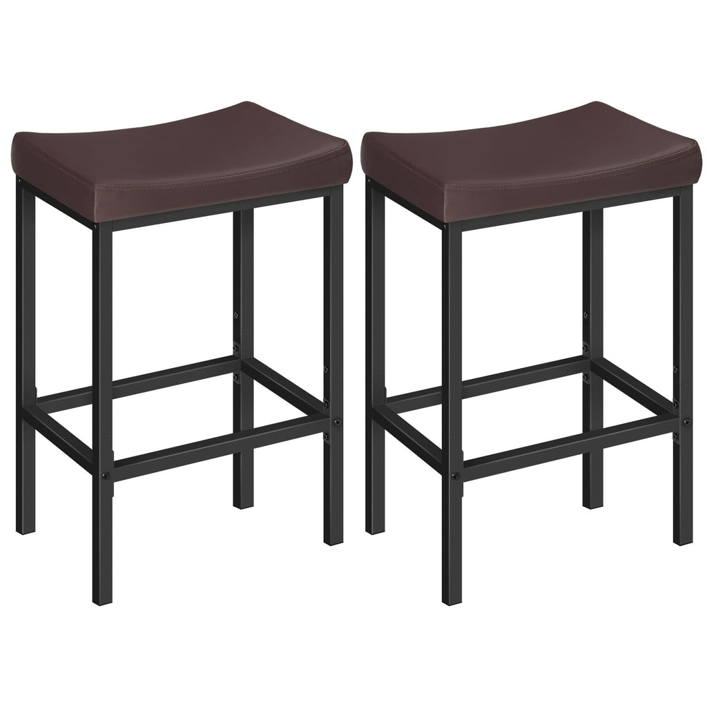 HOOBRO Upholstered Saddle Bar Stools