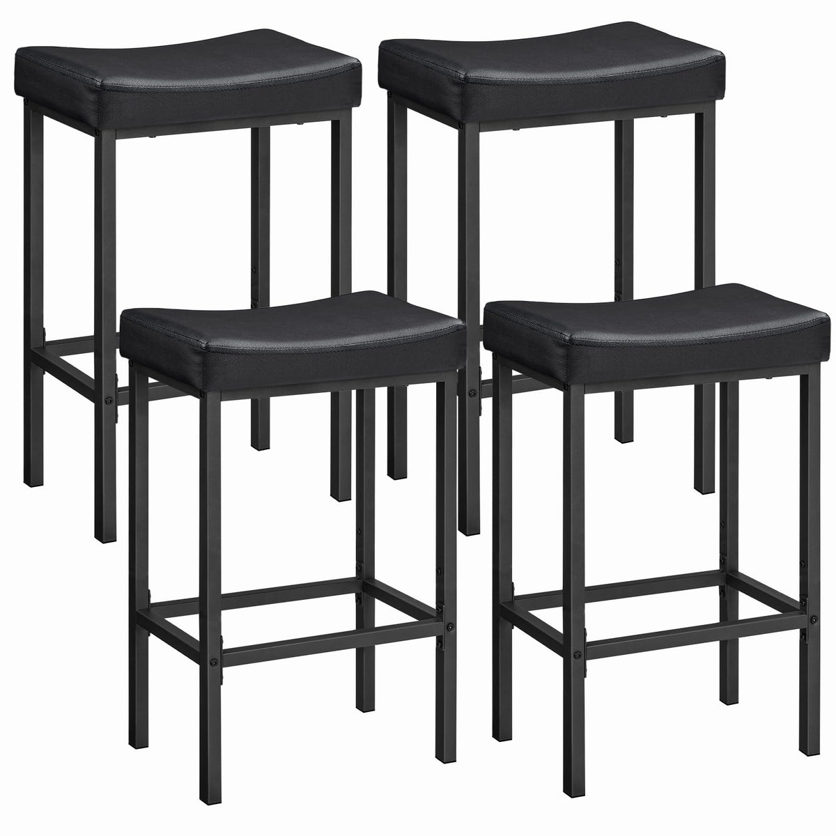 HOOBRO Upholstered Saddle Bar Stools