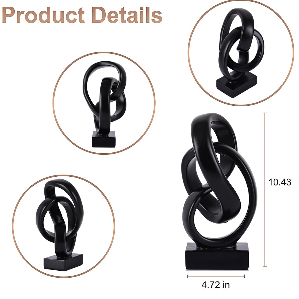 Modern Möbius Knot Resin Sculpture