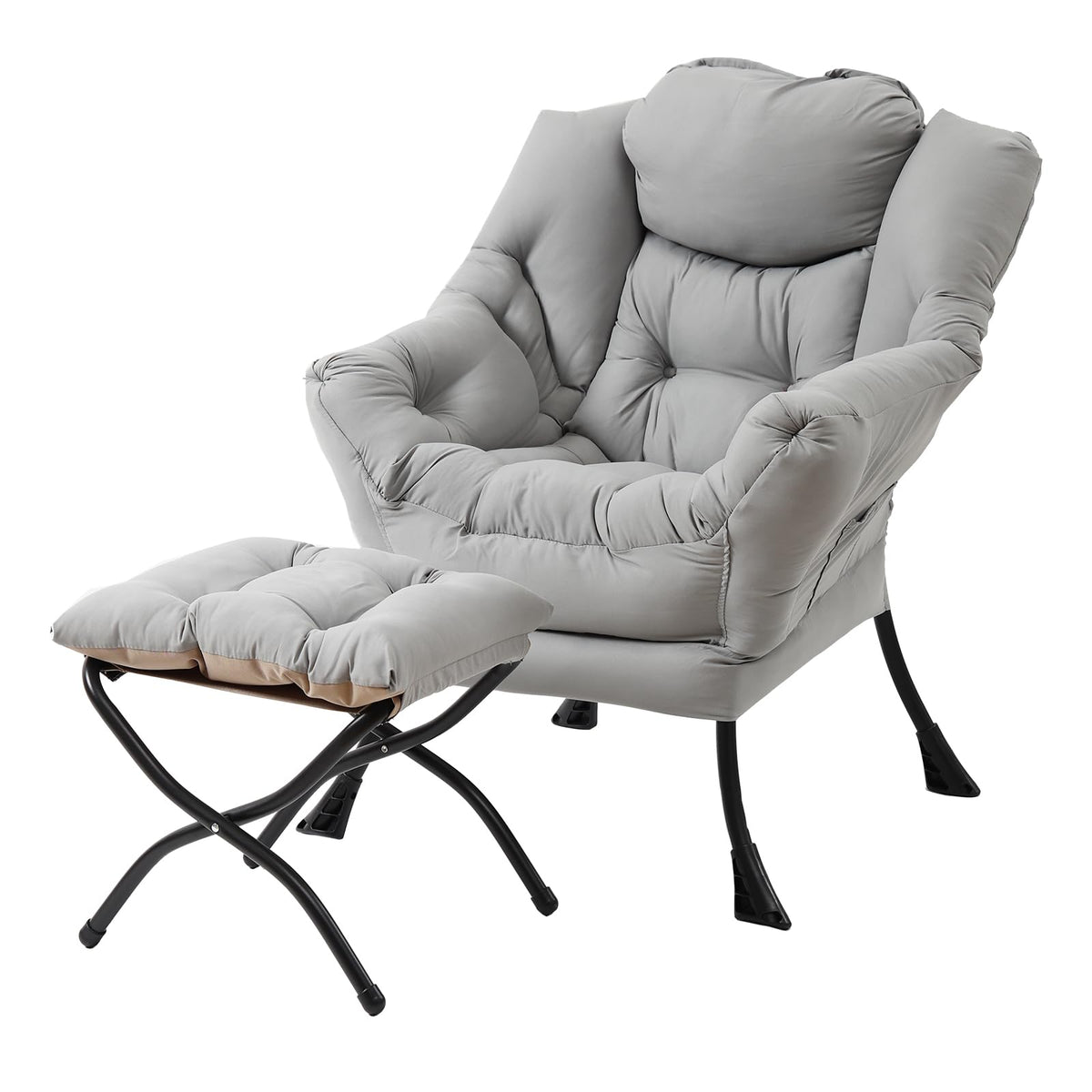 Welnow Lounge Armchair with Ottoman