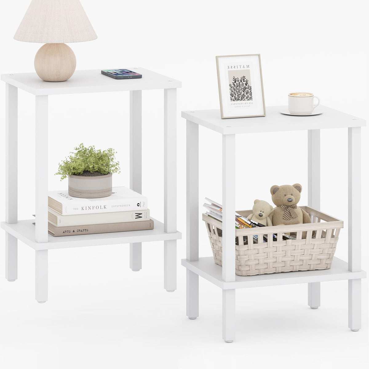TUTOTAK Two-Tier Side Table