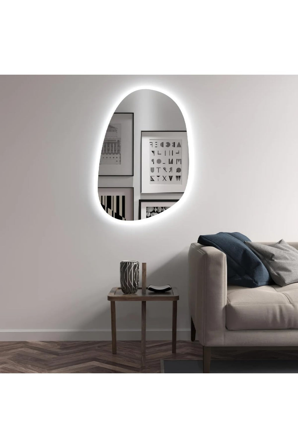 Frameless Dimmable LED Wall Mirror