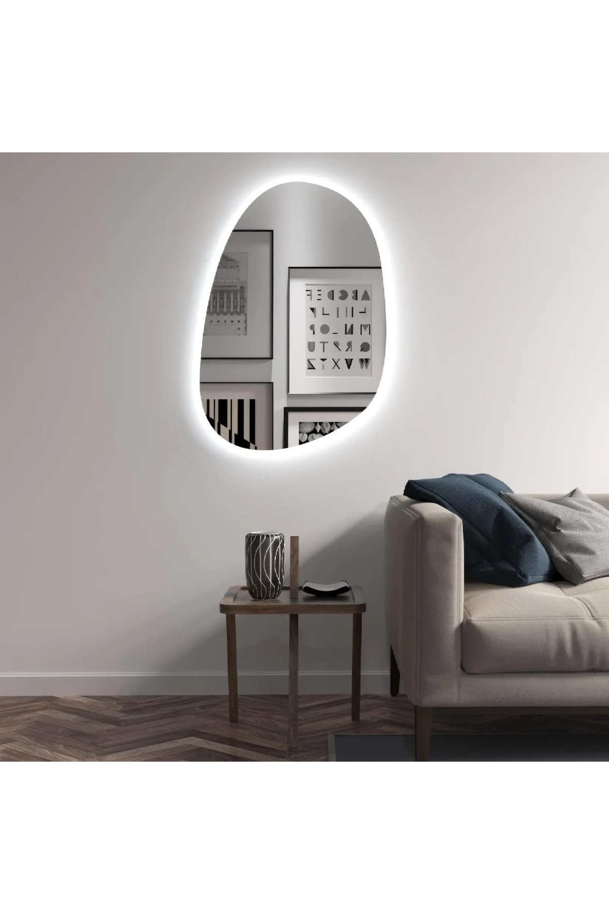Frameless Dimmable LED Wall Mirror