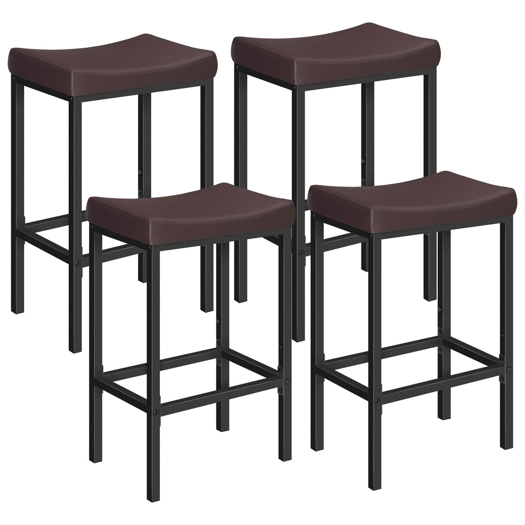 HOOBRO Upholstered Saddle Bar Stools