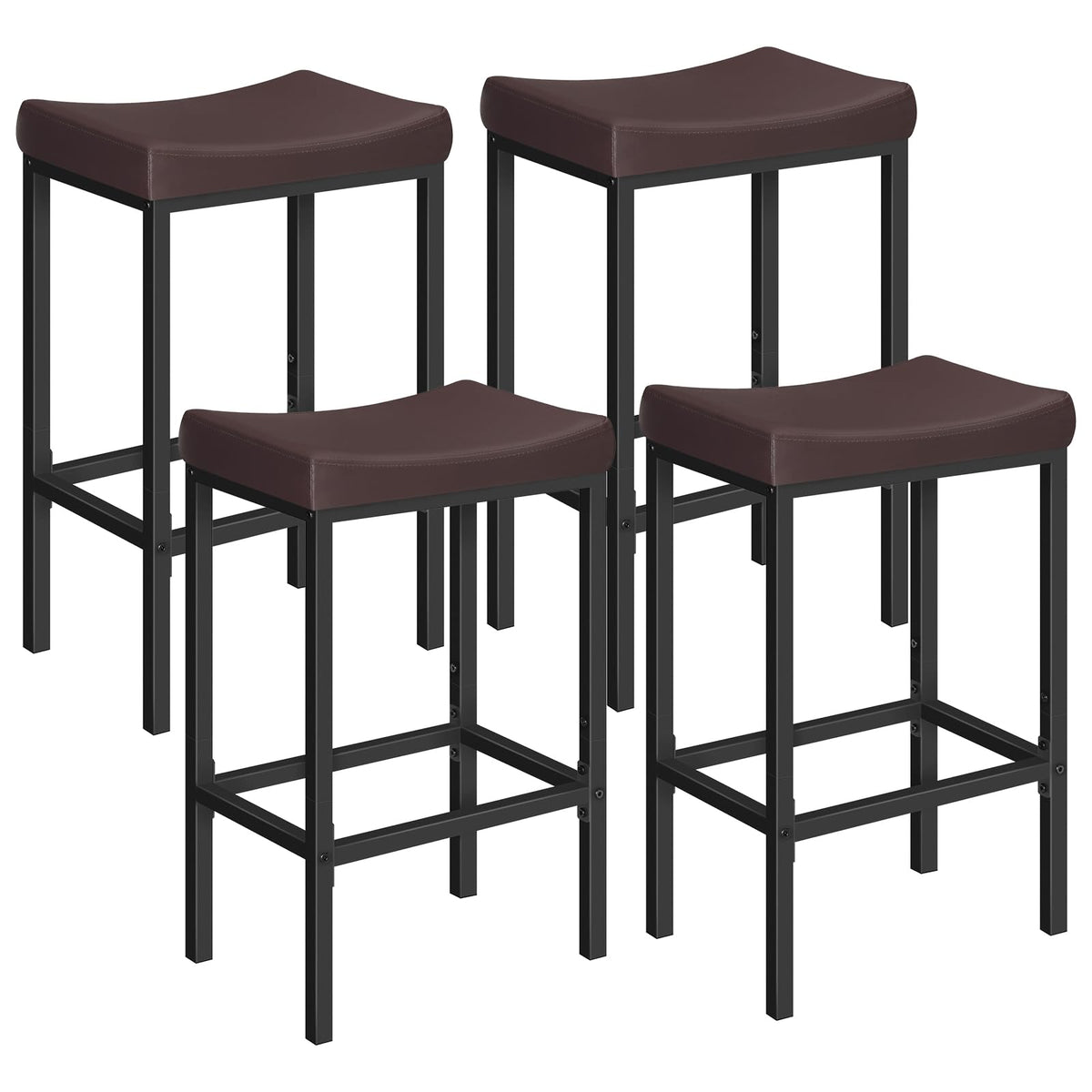 HOOBRO Upholstered Saddle Bar Stools