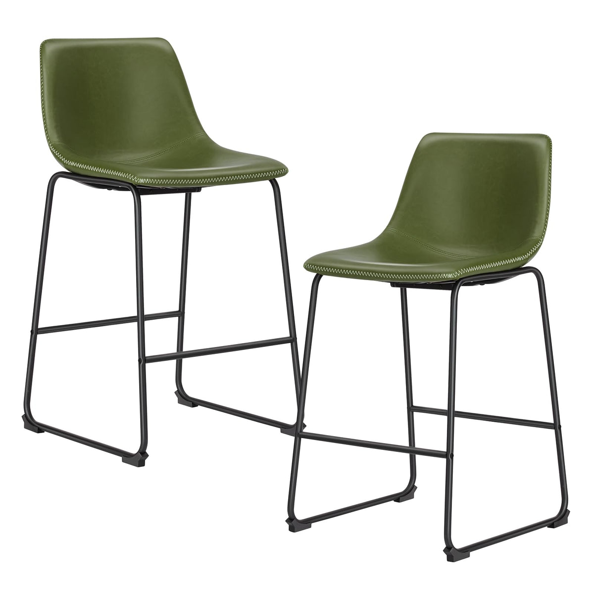 DUMOS Faux-Leather Counter Stools
