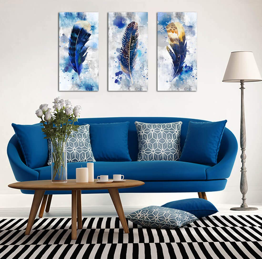 Pogusmavi Large Modern Canvas Wall Art