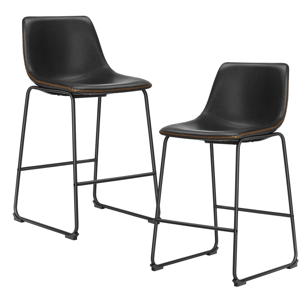 DUMOS Faux-Leather Counter Stools