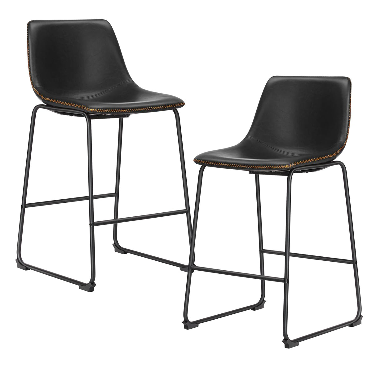 DUMOS Faux-Leather Counter Stools