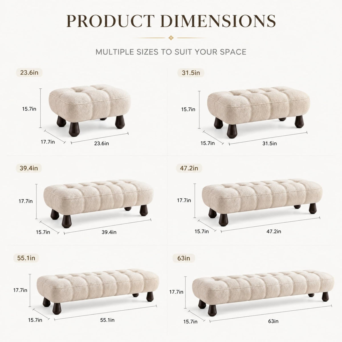 Tufted Upholstered Bedroom Bench