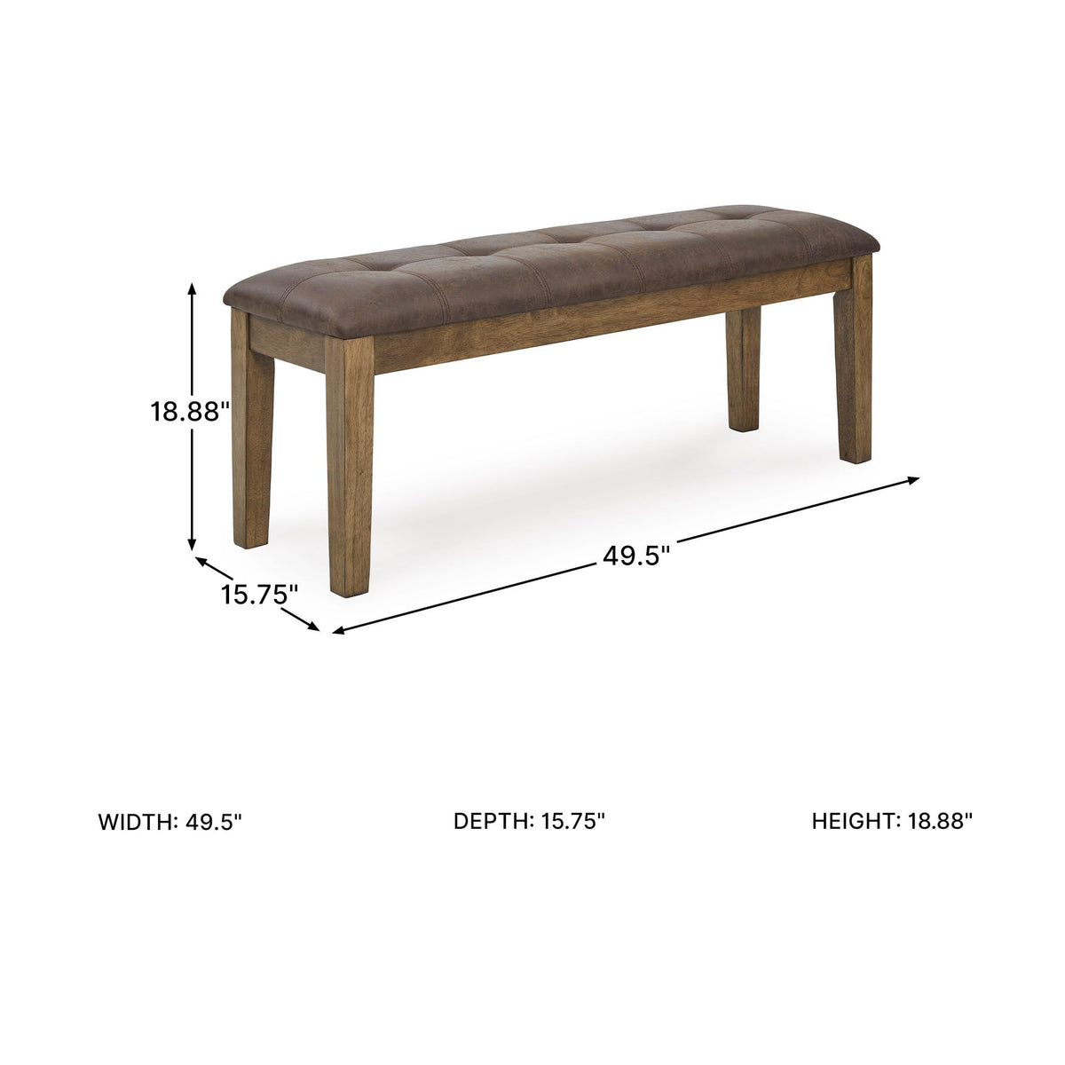 Ashley Vallister Tufted Dining Bench