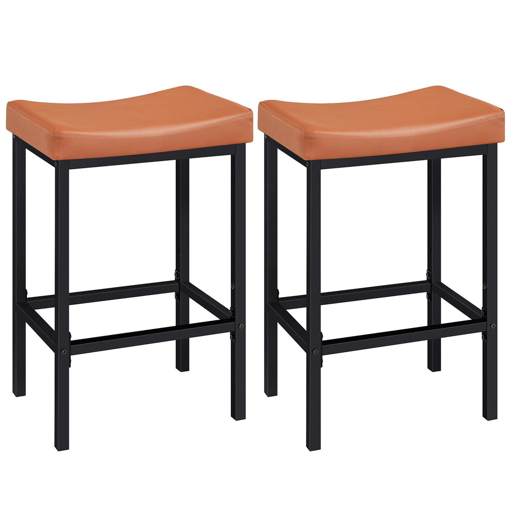 HOOBRO Upholstered Saddle Bar Stools
