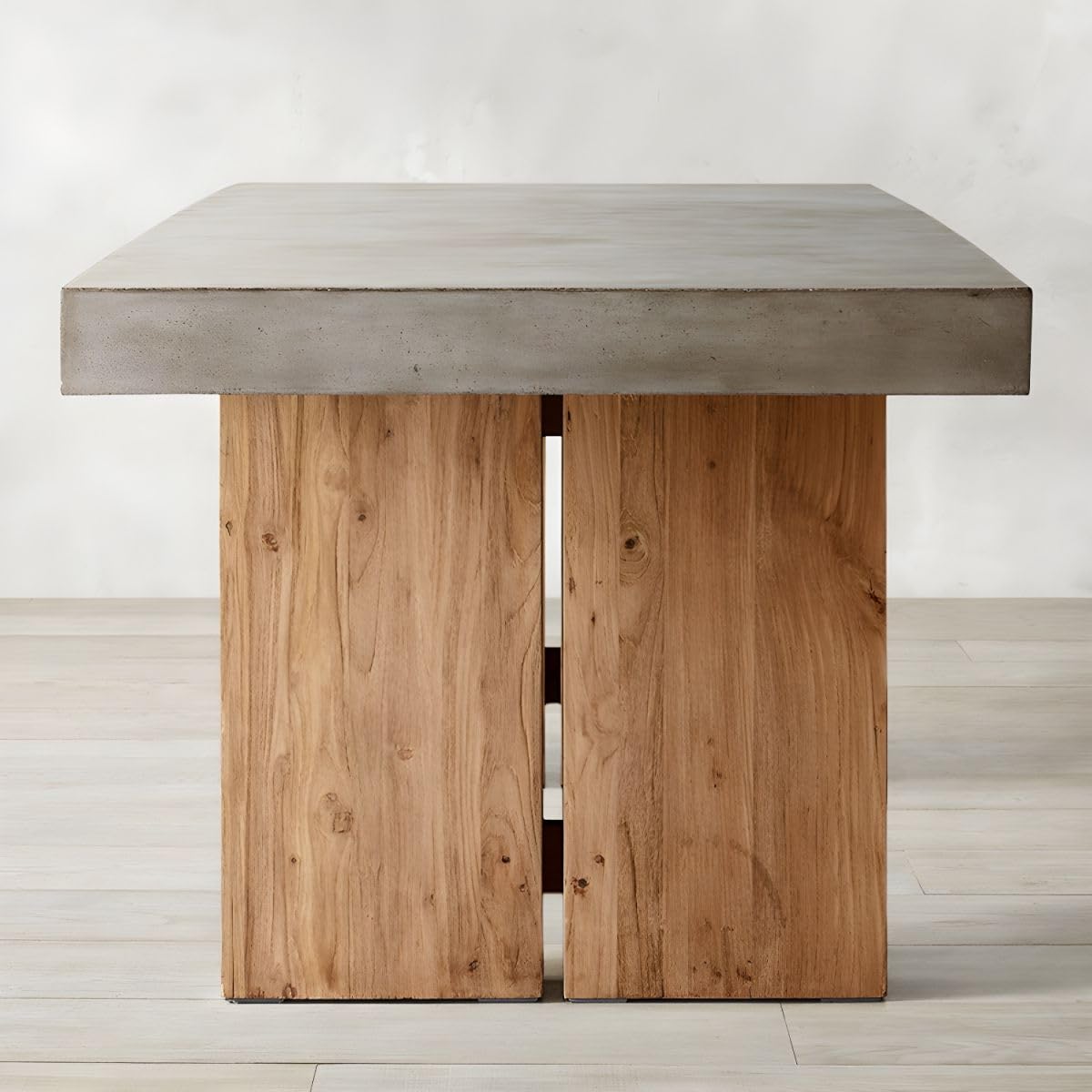 LAKIQ Solid Wood Double-Pedestal Dining Table