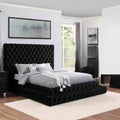 Tall Tufted Upholstered Platform Bed