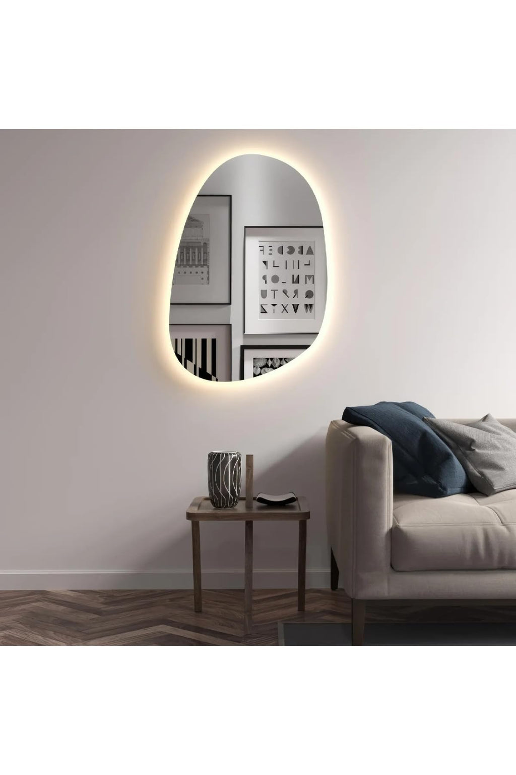Frameless Dimmable LED Wall Mirror