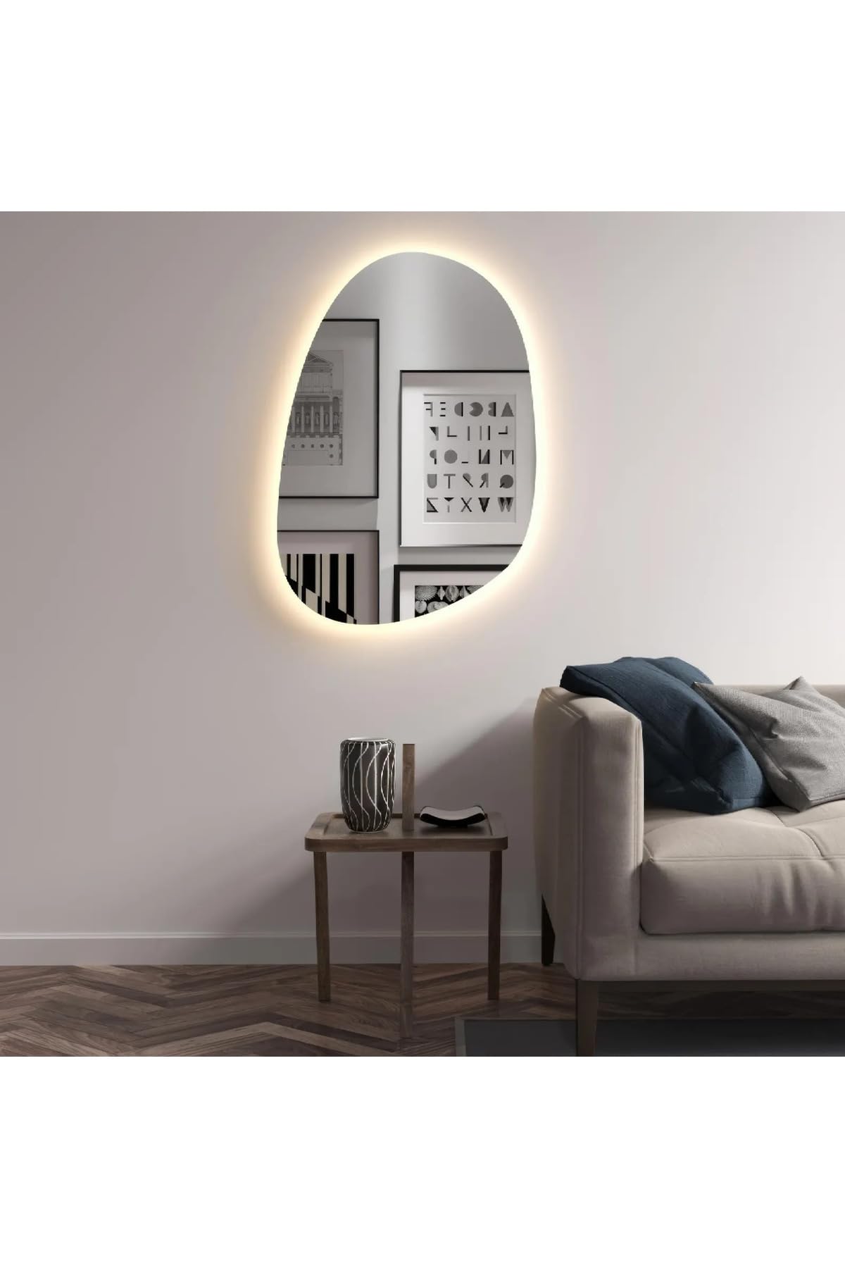 Frameless Dimmable LED Wall Mirror