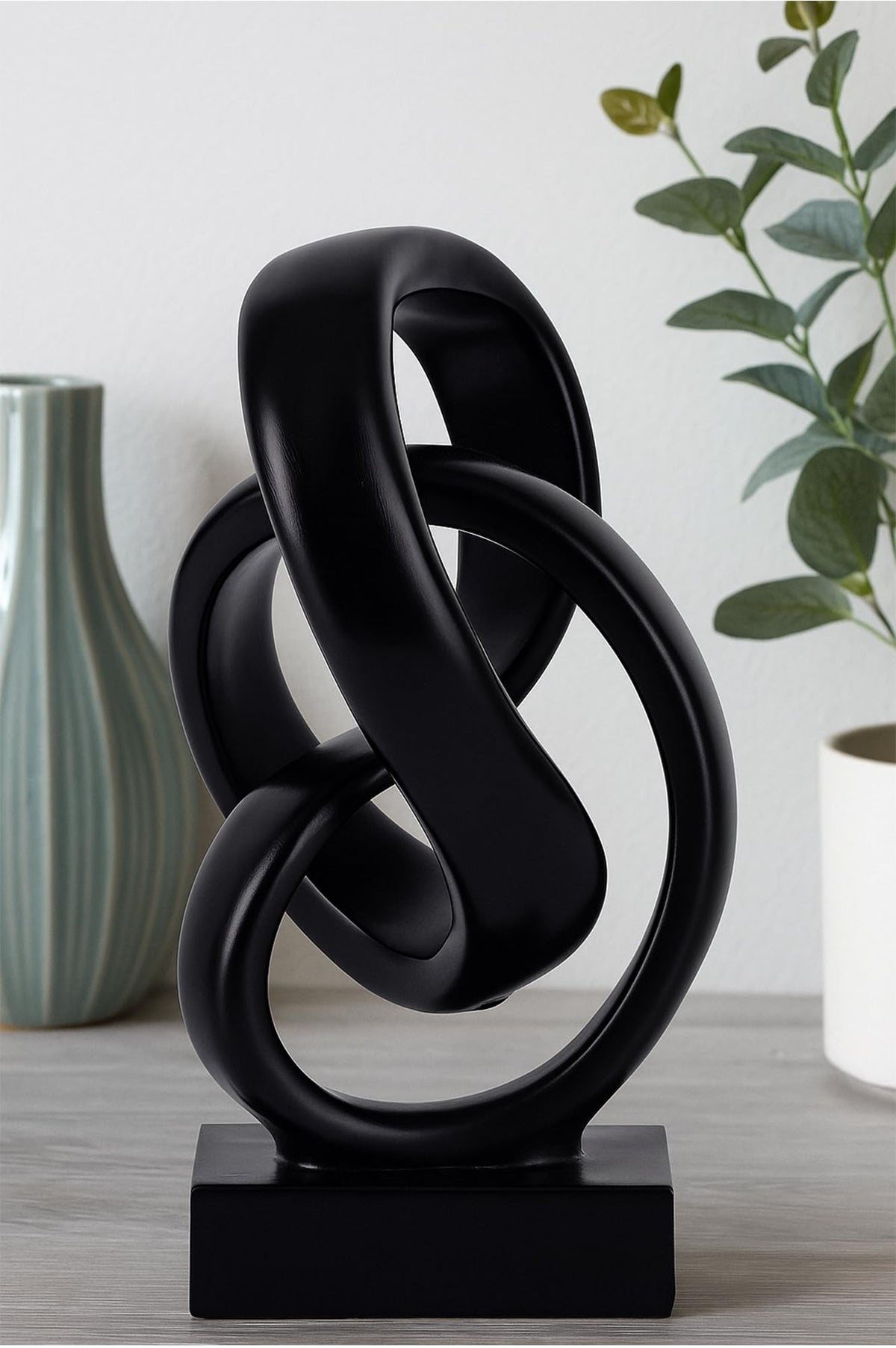 Modern Möbius Knot Resin Sculpture