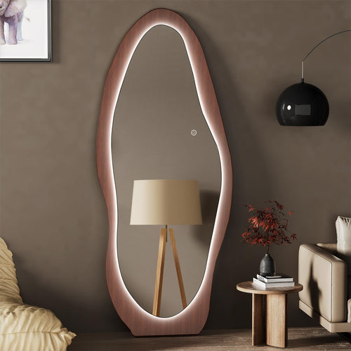 67-Inch Wavy LED Full-Length Mirror