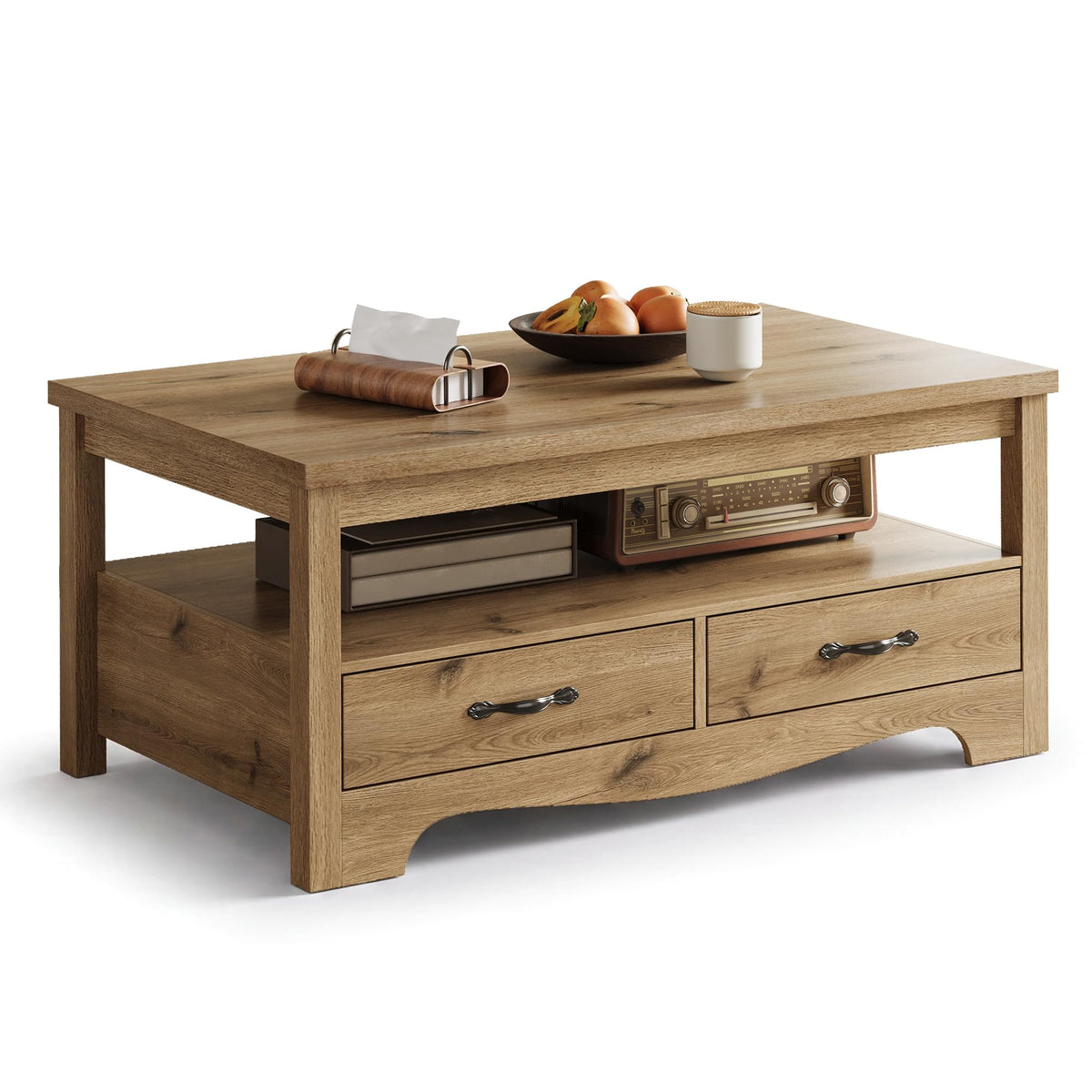 LINSY HOME Farmhouse Storage Coffee Table