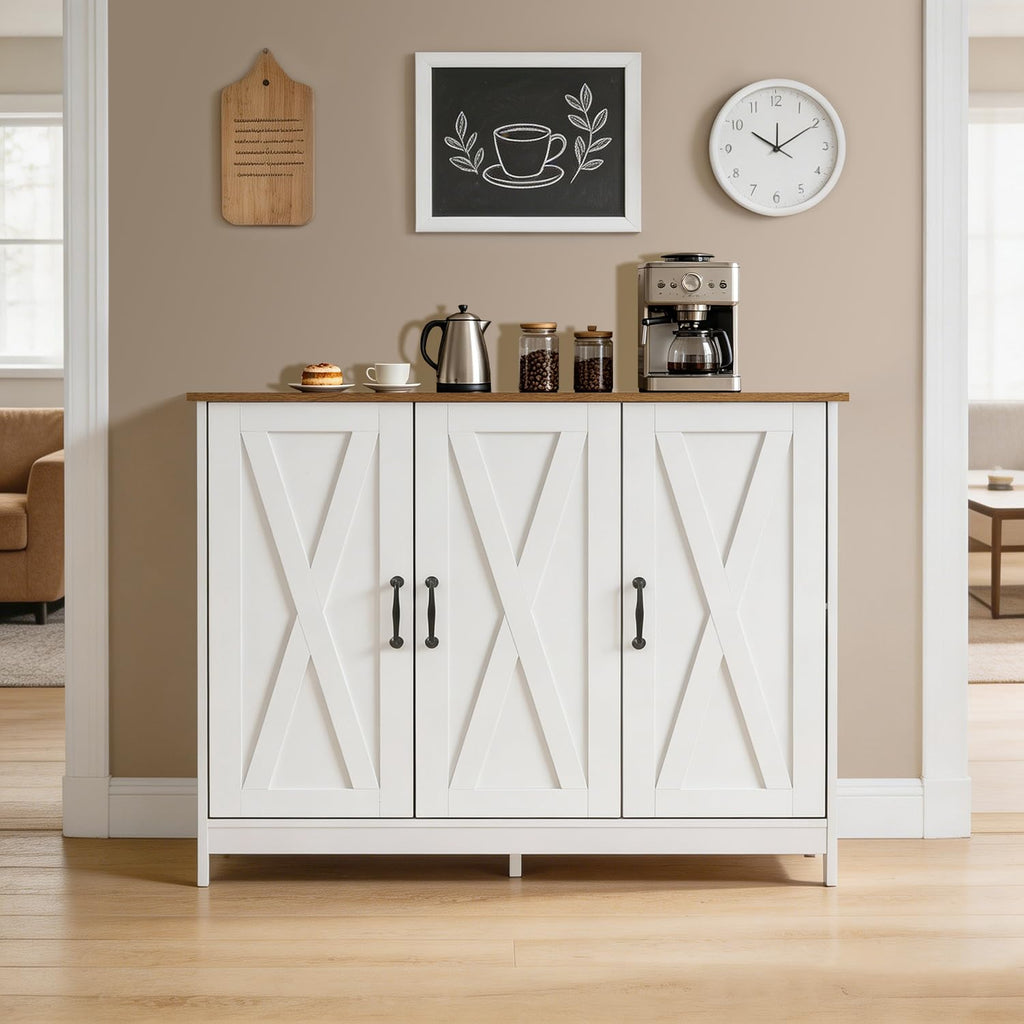 Cozivellia Three-Door Farmhouse Sideboard
