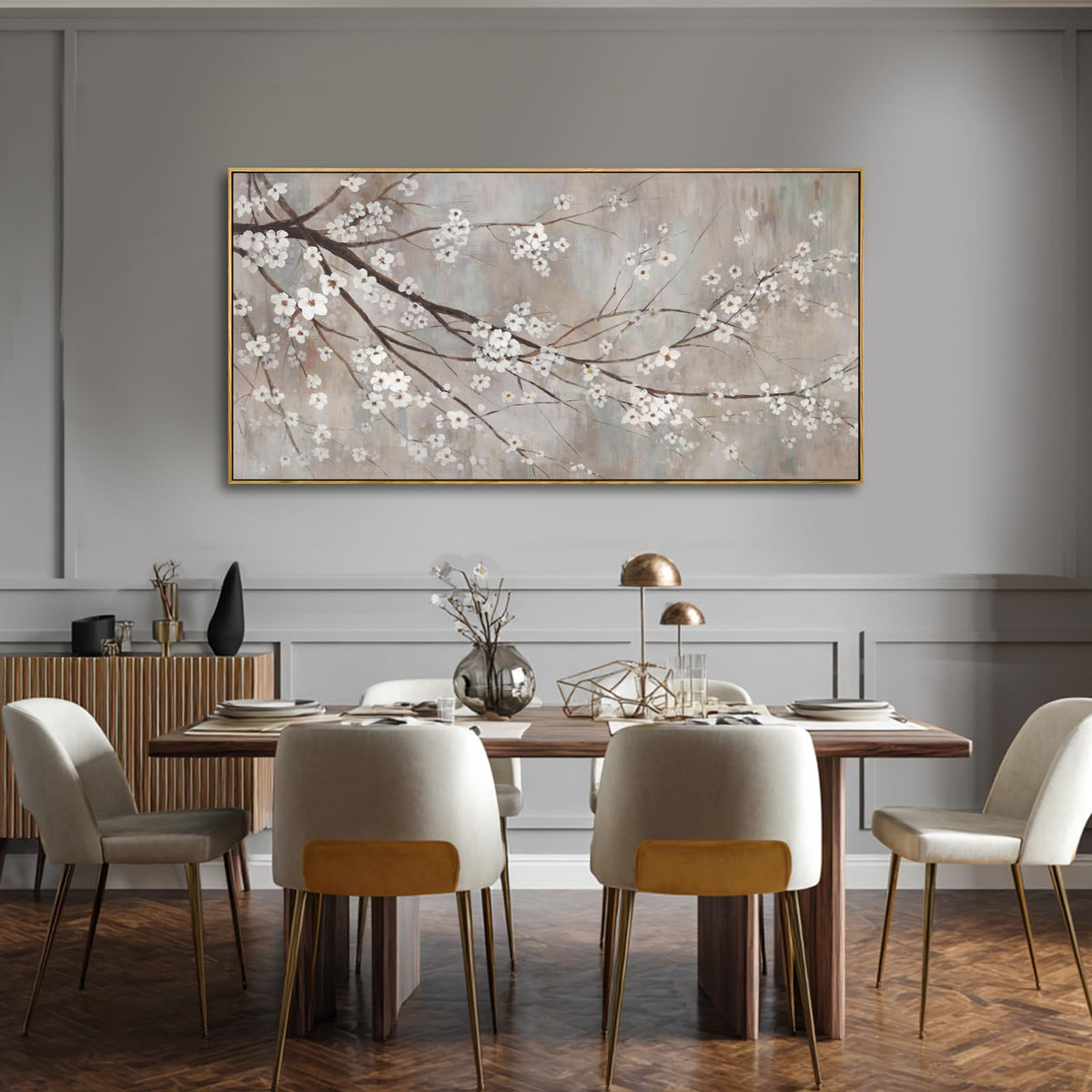 XIANSHOU Abstract Branch Canvas Wall Art