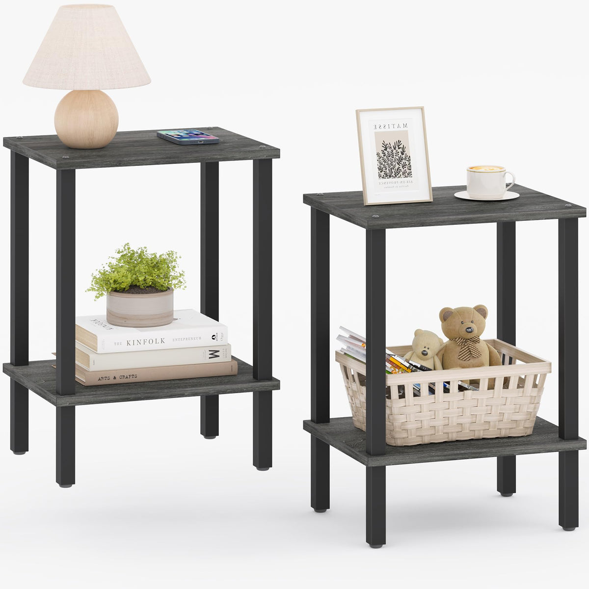 TUTOTAK Two-Tier Side Table
