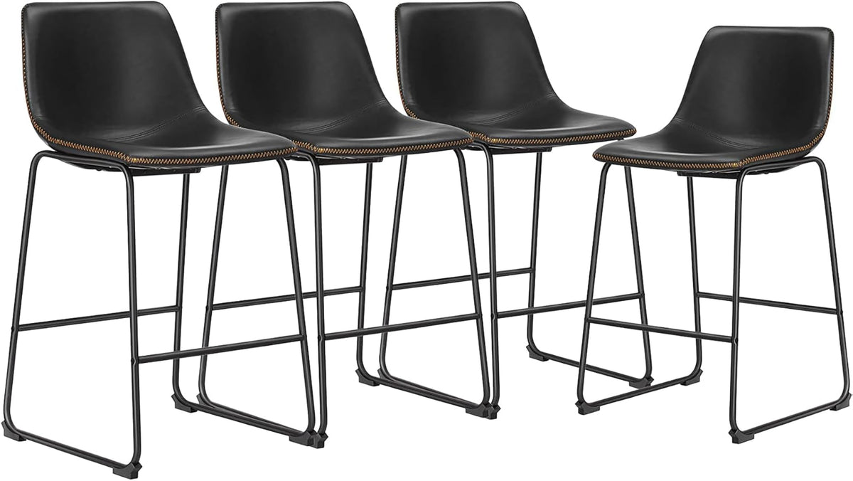 DUMOS Faux-Leather Counter Stools
