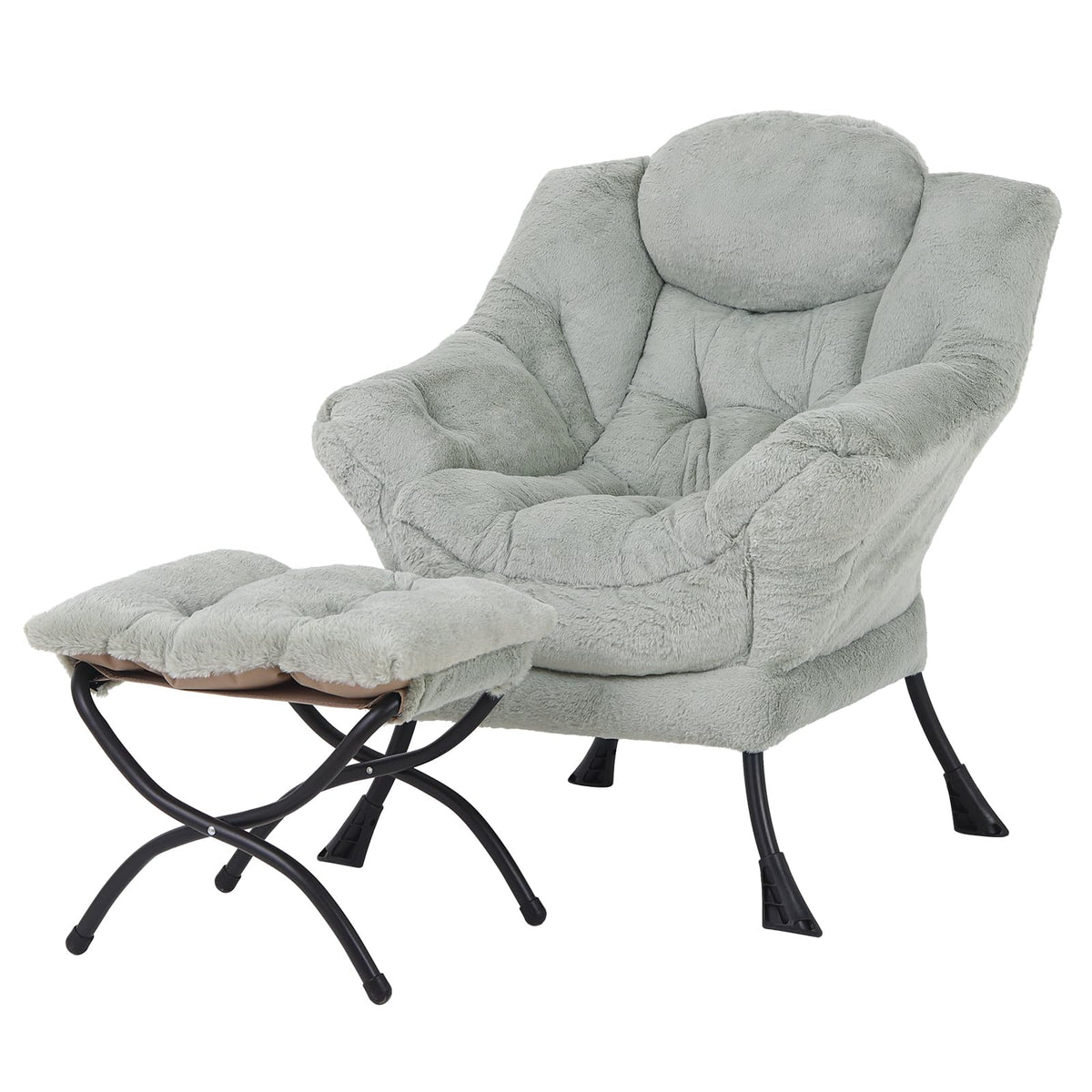Welnow Lounge Armchair with Ottoman